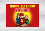 Alvin and Chipmunks Theme Personalized Backdrop Sale