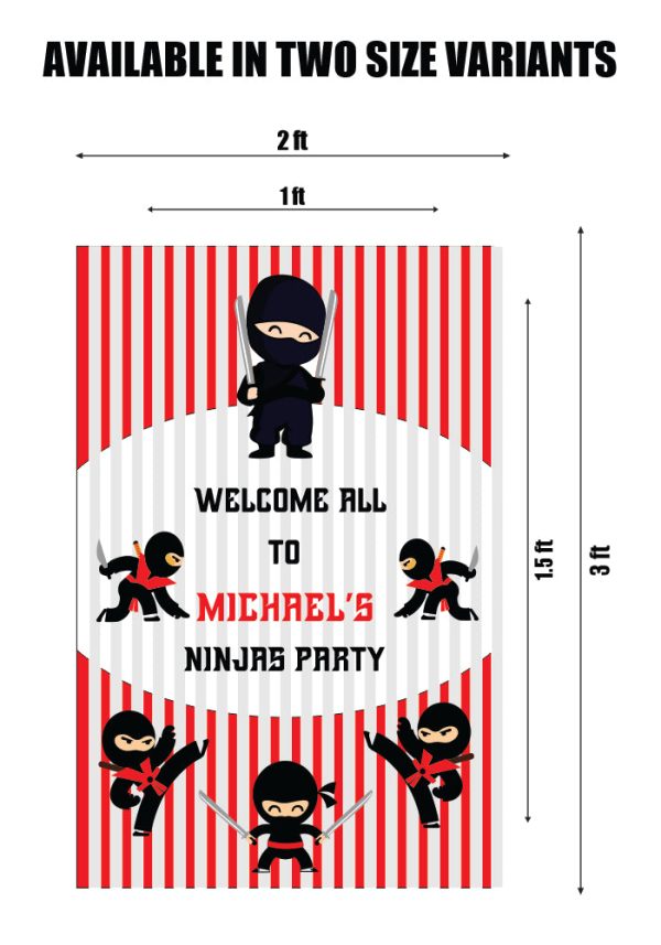 Ninja Theme  Customized Welcome Board Discount