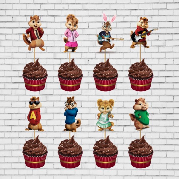 Alvin and Chipmunks Theme Cup Cake Topper For Sale