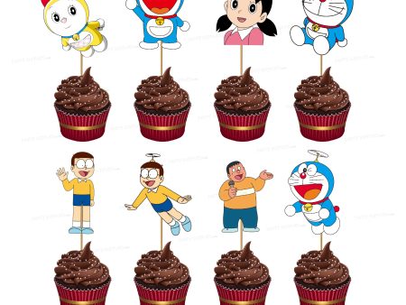 Doraemon Theme Classic Cup Cake Topper Online now