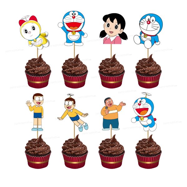 Doraemon Theme Classic Cup Cake Topper Online now