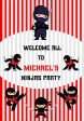 Ninja Theme  Customized Welcome Board Discount