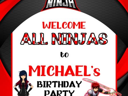 Ninja Theme Welcome Board For Sale