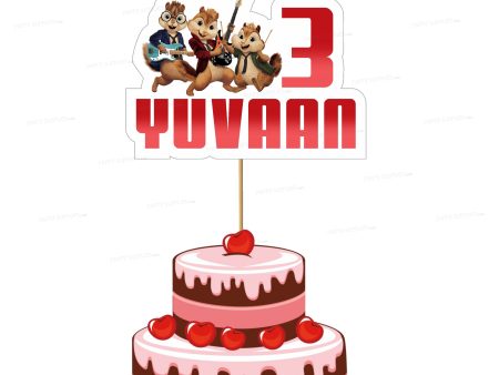 Alvin and Chipmunks Theme Customized Cake Topper Online Sale