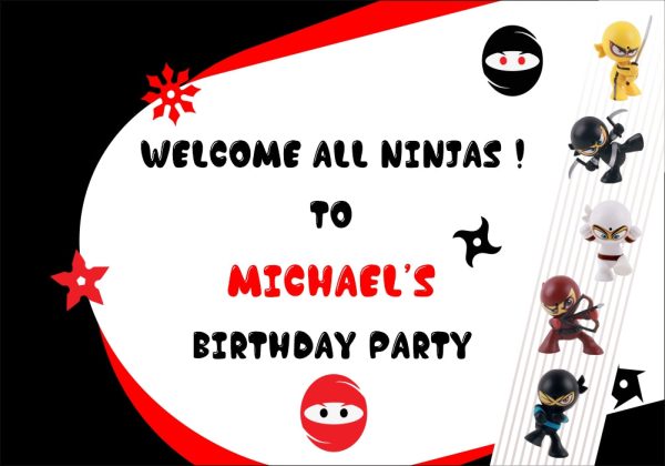 Ninja Theme Personalized  Welcome Board For Discount