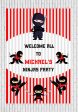 Ninja Theme  Customized Welcome Board Discount