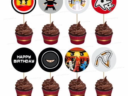 Ninja Theme Cup Cake Topper Discount