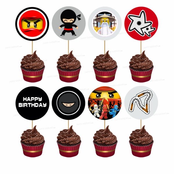 Ninja Theme Cup Cake Topper Discount