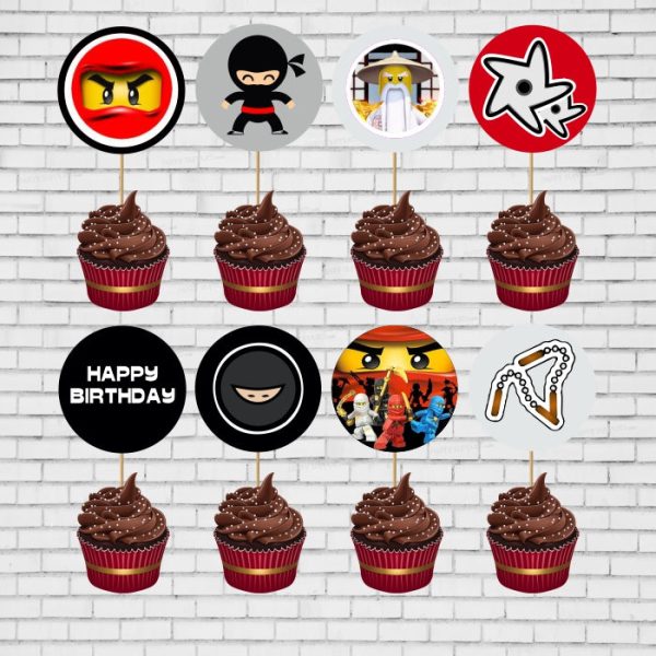 Ninja Theme Cup Cake Topper Discount