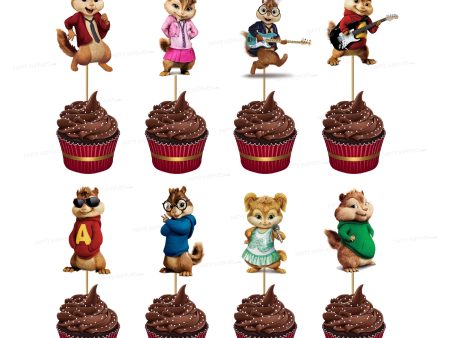 Alvin and Chipmunks Theme Cup Cake Topper For Sale