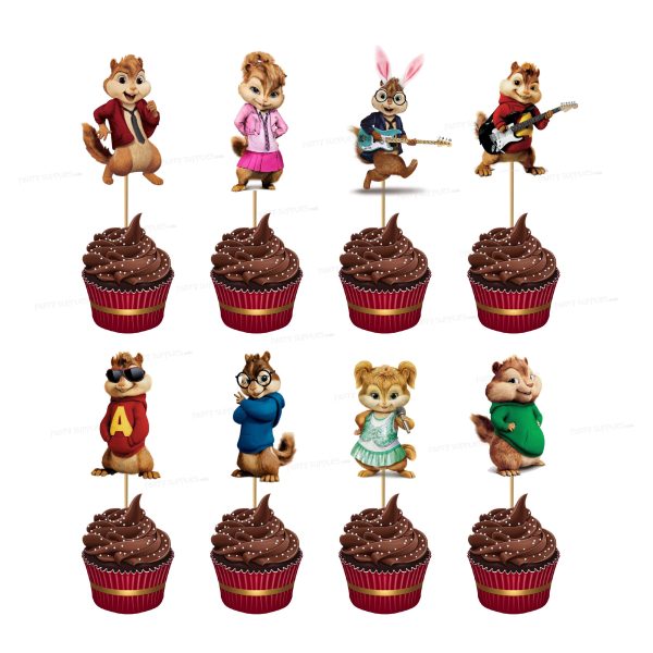 Alvin and Chipmunks Theme Cup Cake Topper For Sale