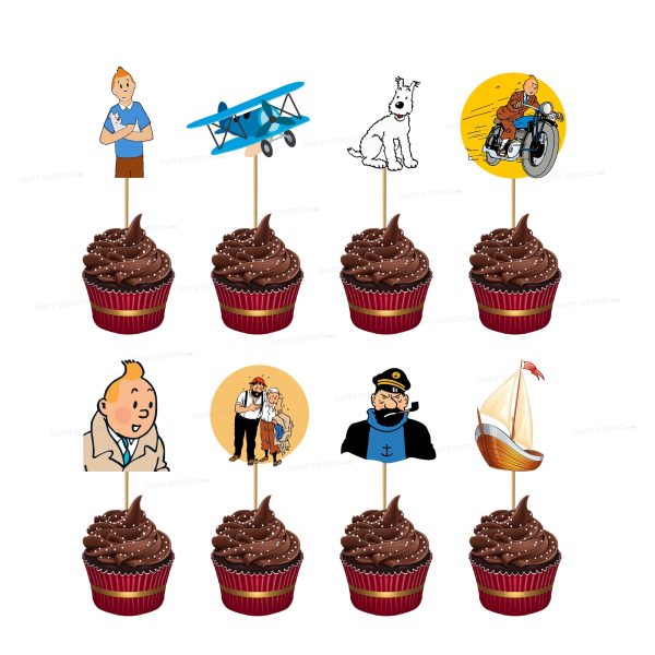 Tintin Theme Cup Cake Topper Online now