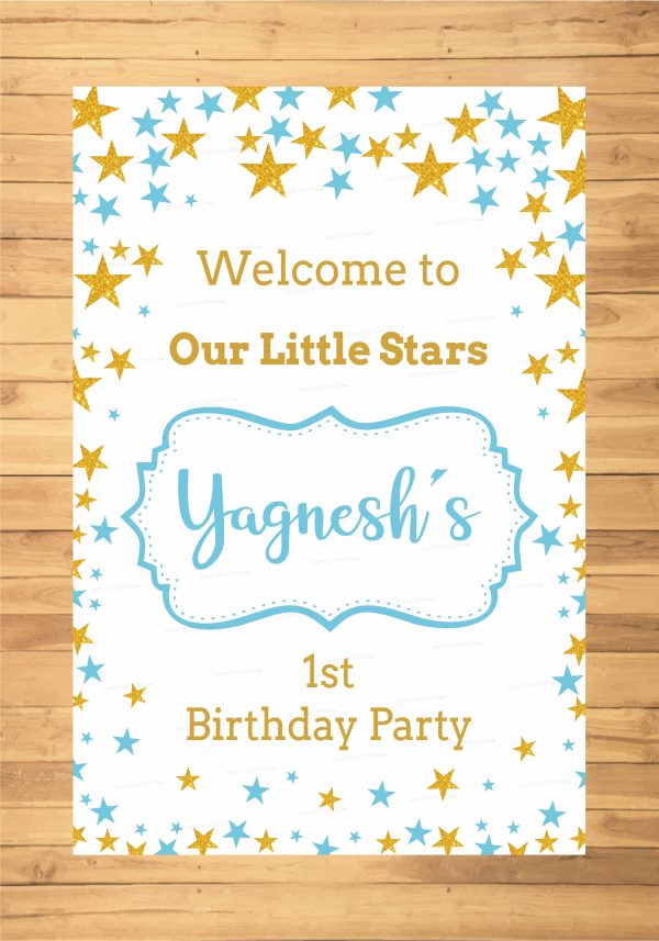 Twinkle Twinkle Little Star Boy Theme Customized Welcome Board Online