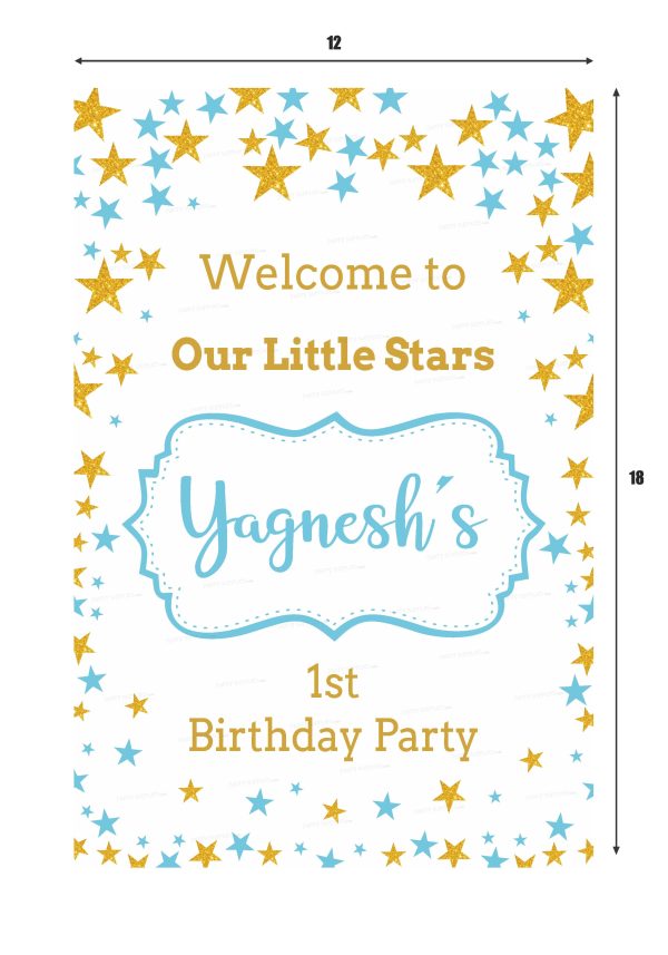 Twinkle Twinkle Little Star Boy Theme Customized Welcome Board Online