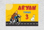 Tintin Theme Personalized Backdrop Hot on Sale