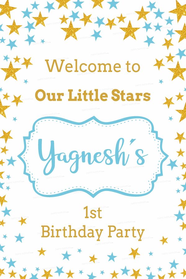 Twinkle Twinkle Little Star Boy Theme Customized Welcome Board Online