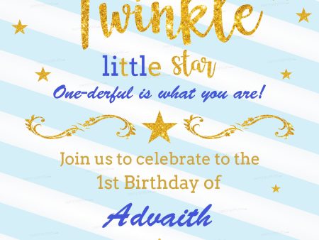 Twinkle Twinkle Little Star Boy Theme Invite Online now